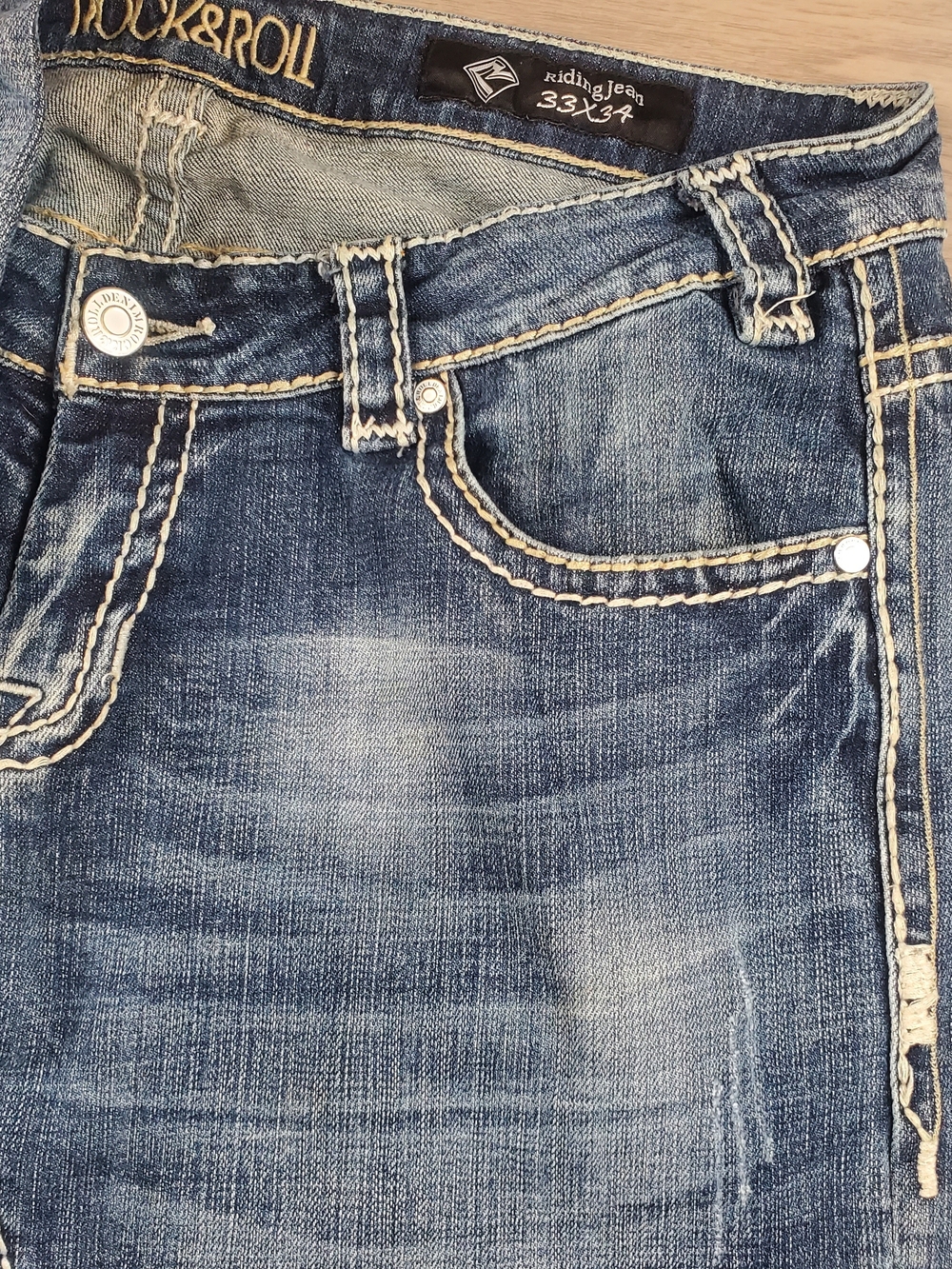 Riding Jean Straight Leg Jeans in Faded Blue - Picture 9 of 12